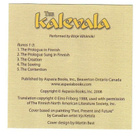 cd, The Kalevala - Runos 1-3 - Performed by Börje Vähämäki - pikkukuva 3