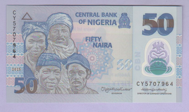 Nigeria 50 Naira v.2025 UNC P-40 (Polymer)