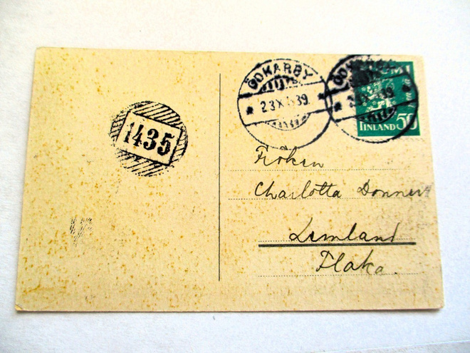 1939 Ödkarby nrol talvisodan painotuotekortti 23.12.39