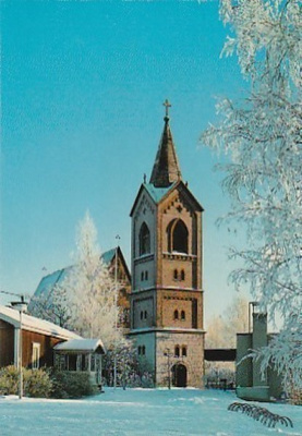 Postikortti, HAUHO, Kirkko 1400-luvulta