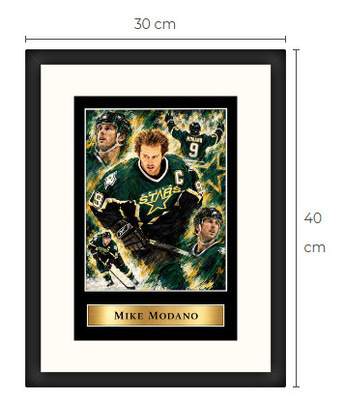 Uusi Mike Modano Dallas NHL art print Limited Edition