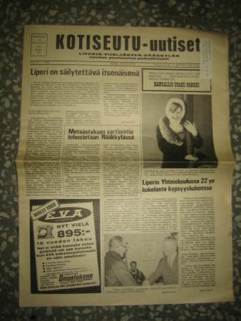 Sanomalehti: Kotiseutu-uutiset 21.3.1969