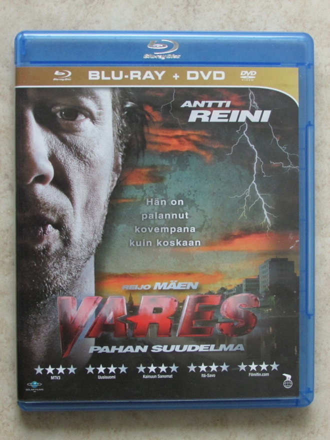 Vares - Pahan suudelma, blu-ray + dvd. Antti Reini
