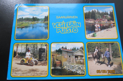 SAARIJÄRVI VESIELÄIPUISTO 1991 KULKENUT KORTTI