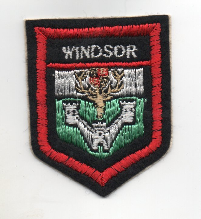 Englanti:  Windsor (matkailu/hihamerkki, kangasta)