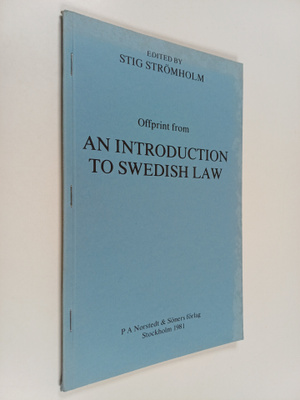 Stig Strömholm : Offprint from an Introduction to Swedish...