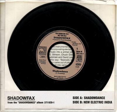 SHADOWFAX: Shadowdance / New Electric India 7"