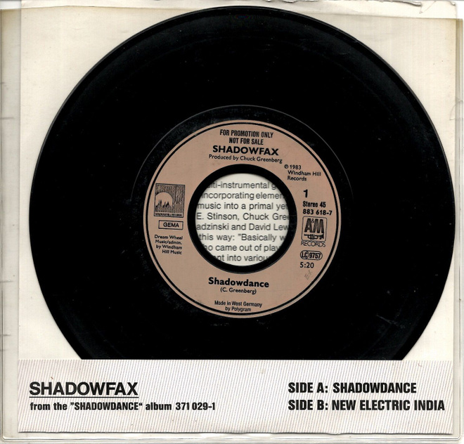SHADOWFAX: Shadowdance / New Electric India 7"