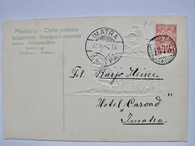 VANHA Postikortti Numeroleima 1373 + Imatra 1913