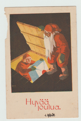 Paperikonttori: Tontut tuovat paketin ullakolle  (R) ( 7x11)