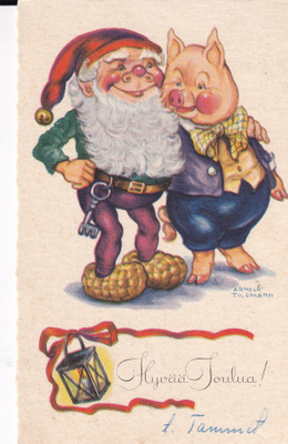 Tonttu ja possu , Hyvää Joulua Arnold Tilgmann b596
