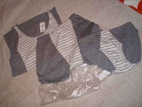 Uusi 3 os.alusvaatesetti, puuvilla, koko 160 cm