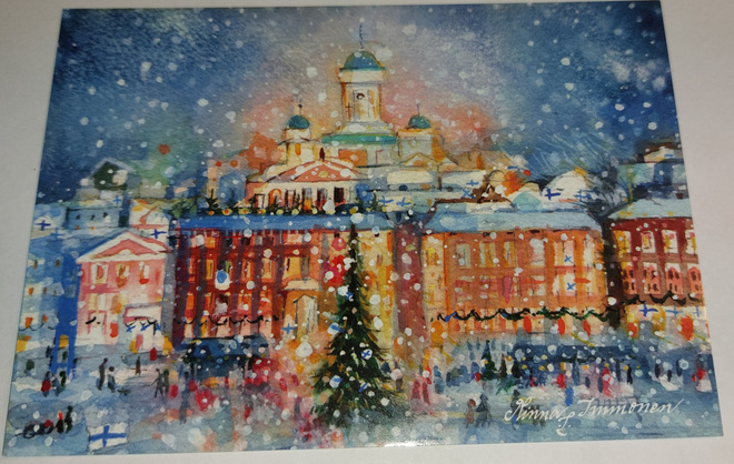 Minna Immosen joulukortti