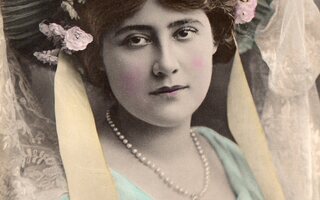 Vanha postikortti- Miss Lily Hanbury, näyttelijä