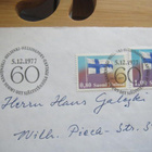 Suomi 1977, itsenäisyys merkit FDC-kuori Saksaan - pikkukuva 2
