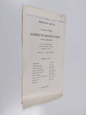Tennessee Williams : Sopeutumisen aika (käsiohjelma)