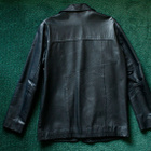 Saki Leather miesten musta puolipitkä nahkatakki (koko 48) - pikkukuva 4