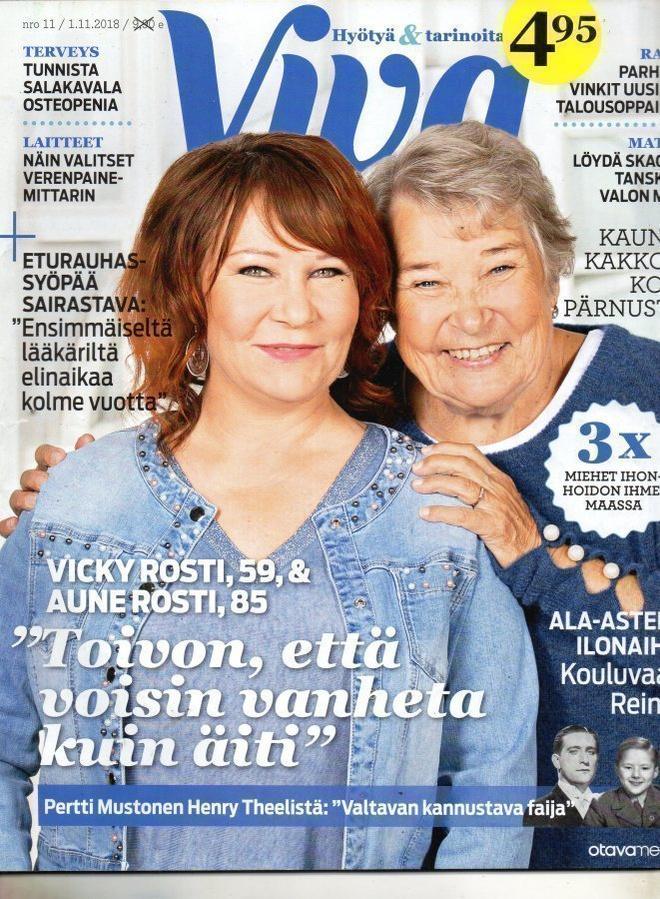 Viva n:o 11 2018 Vicky Rosti & Äiti. Sukuni aarre. Katri-Hel