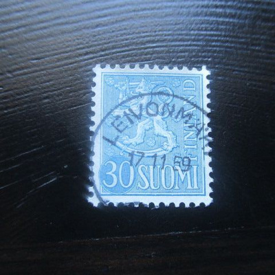 M54 Leijonamerkki 30mk sininen 1956