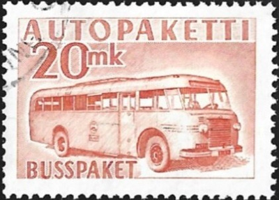 1952 AP 7 vaaleanoranssi 20 mk  leimattu LaPe AP 7 a