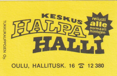 Oulu, Halpa Halli . s54