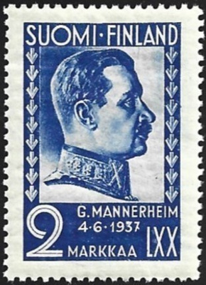 1937 Sotamarsalkka Mannerheim 70 vuotta ** LaPe 203