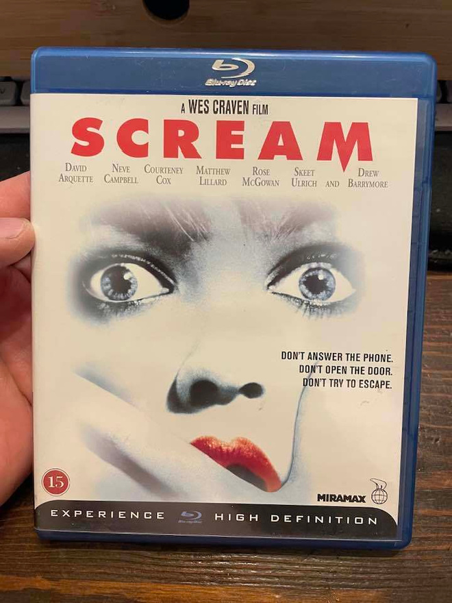 Scream (bluray, nordic, 1996, Wes Craven)