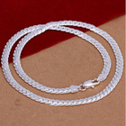 165 .. 925 Leima Fashion Silver Plated 24.5 gm .. Kaulaketju - pikkukuva 3