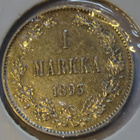 1893 1 markka kl8 hyväkuntoinen kolikko - pikkukuva 1