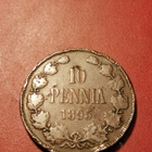 10 penniä 1895 Copper/Kupari * - pikkukuva 1