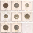 Erilaisia Cyproksen kolikoita: 1972-2004, yht. 8 kpl - pikkukuva 1