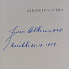 Jussi Olkinuora : Aikamiespoika (signeerattu) - pikkukuva 3