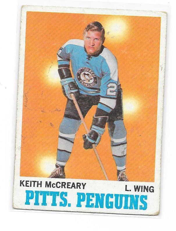 1970-71 OPC #93 Keith McCreary Pittsburgh Penguins