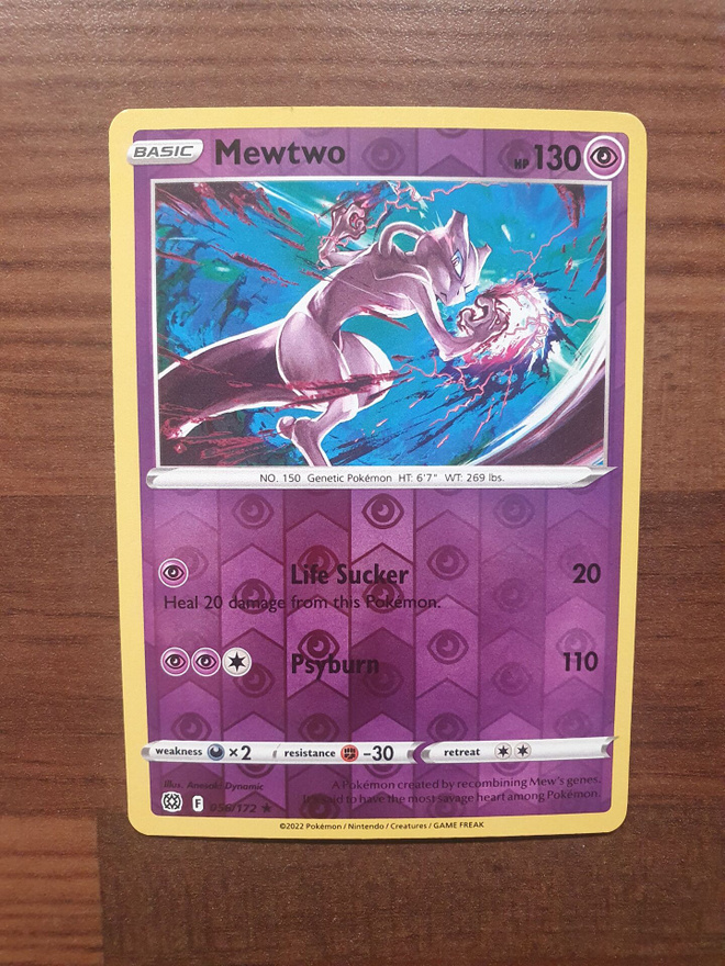 Pokemon Mewtwo 056/172 Reverse holo rare