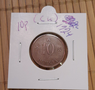10 penniä (Cu) 1924