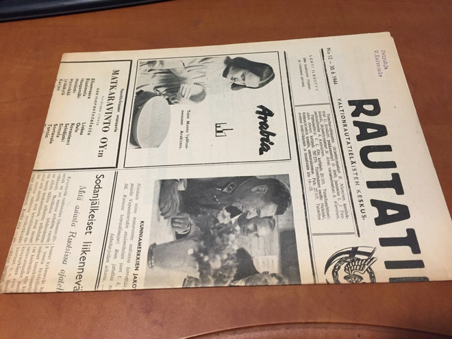 RAUTATIELÄINEN LEHTI 12/1944