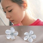 0318 .. Fashion Women's Silver Flower Crystal .. Korvakorut - pikkukuva 4