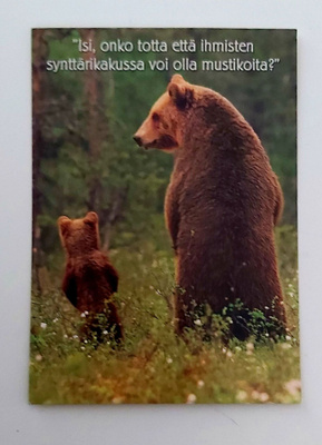 "Karhut"-KULKEMATON POSTIKORTTI