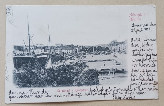 Helsinki, Kauppatori Katajanokalta kuvattuna, p. 1903