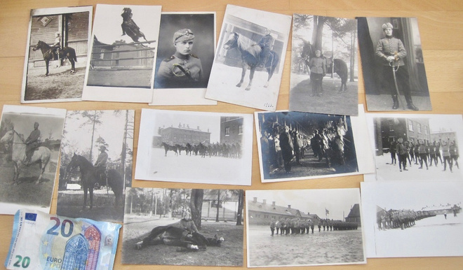 14 VANHAA Valokuvaa Rakuunat Miekat ym 1920-l