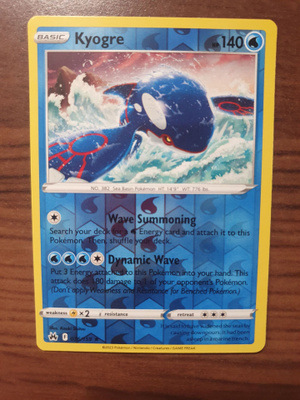 Pokemon Kyogre 036/159 Reverse holo rare