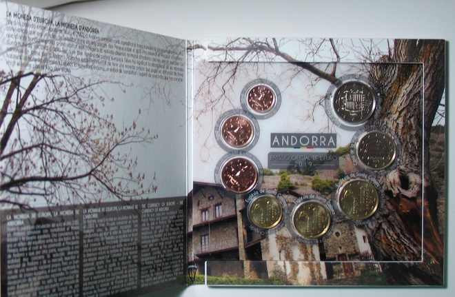 2019 Andorra 1c- 2 euro BU sarja