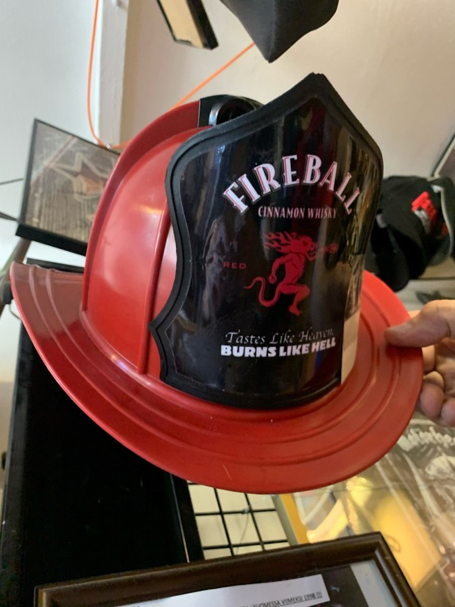 FIREBALL WHISKEY - FIREMANS HELMET