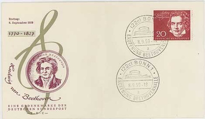 BRD Mi 317 FDC (kuoressa taite)