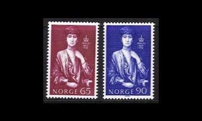 Norja 598-9 ** Kuningatar Maud (1969)