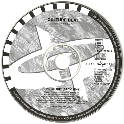 Culture Beat • Inside Out PROMO CD Single