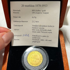 20 markkaa 1879, kultaa (90 %), paino 6,45 g. - pikkukuva 2