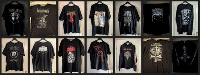 14x Black/Thrash/Death Metal paitaa