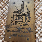Rauma-Repola Mäntyluoto -messinkikyltti - pikkukuva 1