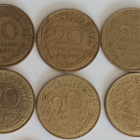 7 kpl Ranska 20 centimes 1967-1982, 4 kuvaa - pikkukuva 1